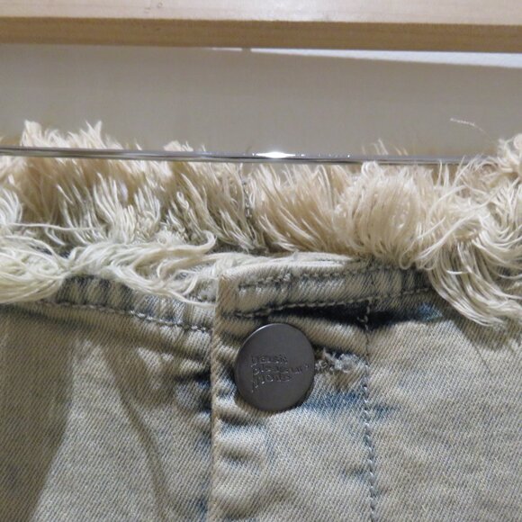 BASIC PLEASURE MODE Dolly Washed Frayed Denim Maxi Skirt Punk Goth Rock Alt NWT - Picture 7 of 16